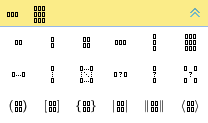 EquaThEque Visual Math Editor Screenshot symbols matrix